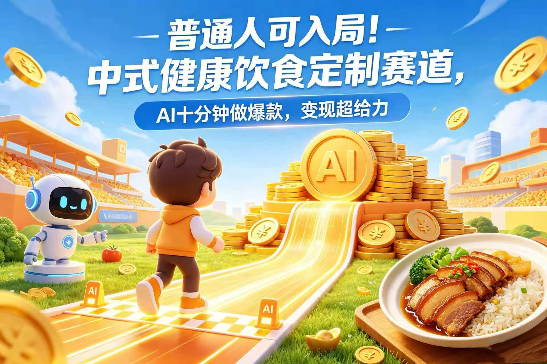普通人可入局！中式健康饮食定制赛道，AI 十分钟做爆款，变现超给力-翌晨科技网