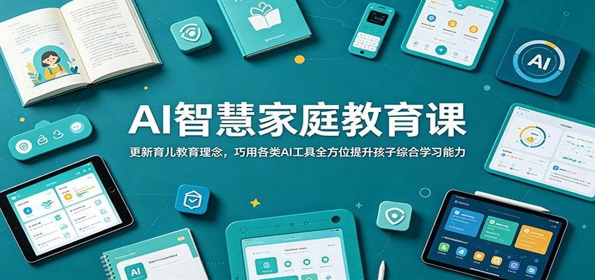 AI智慧家庭教育课：更新育儿教育理念，巧用各类AI工具全方位提升孩子综合学习能力-翌晨科技网