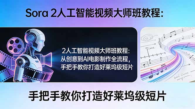 （17688期）Sora 2人工智能视频大师班教程：从创意到AI电影制作全流程，手把手教你打造好莱坞级短片-翌晨科技网