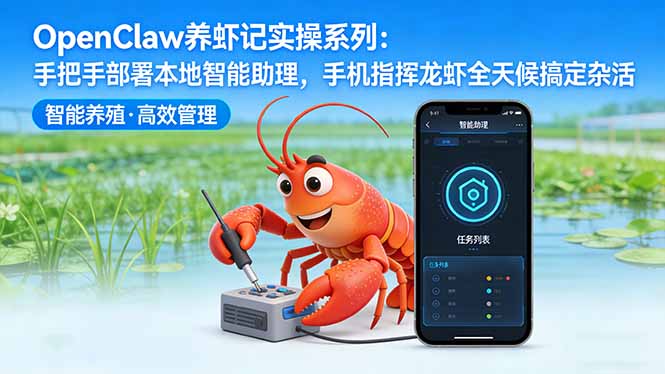 （17790期）OpenClaw养虾记实操系列：手把手部署本地智能助理，手机指挥龙虾全天候搞定杂活-翌晨科技网