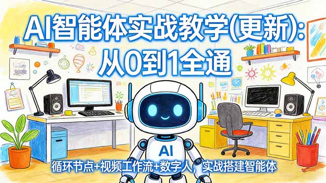 （17726期）AI智能体实战教学(更新)：从0到1全通，循环节点+视频工作流+数字人，实战搭建智能体-翌晨科技网