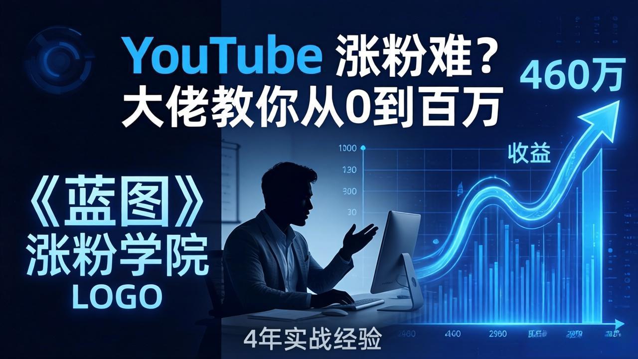 （17836期）YouTube 涨粉难？《蓝图涨粉学院》：4 年赚 460 万的大佬教策略，从0到百万有路径！-翌晨科技网