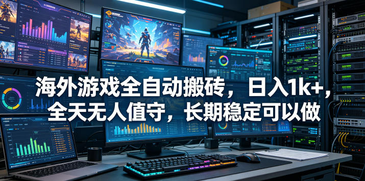 海外游戏全自动搬砖项目，日入1k+，全天无人值守，长期稳定可以做【揭秘】-翌晨科技网