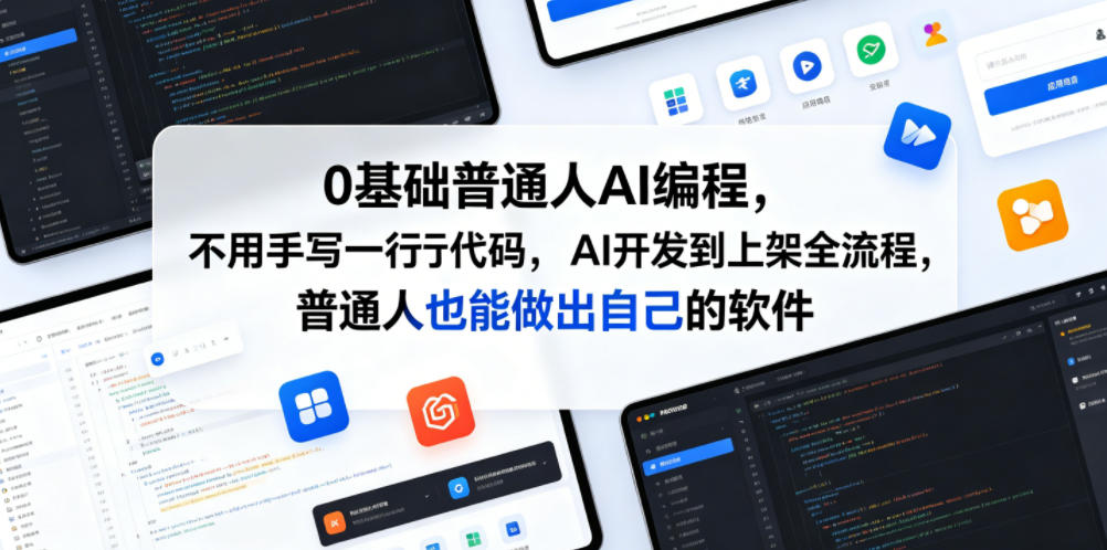 0基础普通人AI编程，不用手写一行代码，AI开发到上架全流程，普通人也能做出自己的软件-翌晨科技网