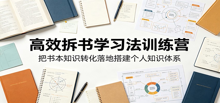高效拆书学习法训练营，把书本知识转化落地搭建个人知识体系-翌晨科技网