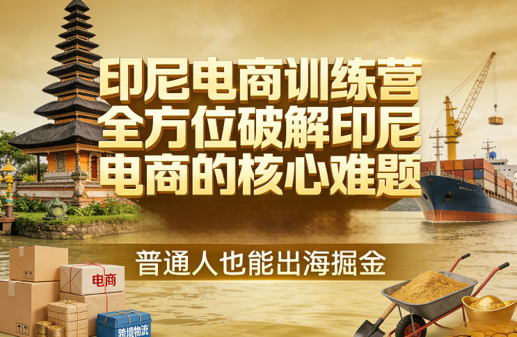 印尼电商训练营，全方位破解印尼电商的核心难题，普通人也能出海掘金-翌晨科技网