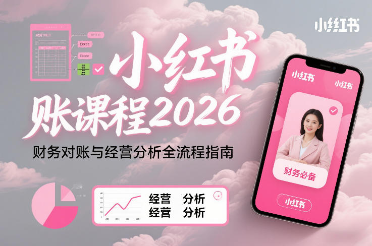 小红书对账课程2026，财务对账与经营分析全流程指南-翌晨科技网