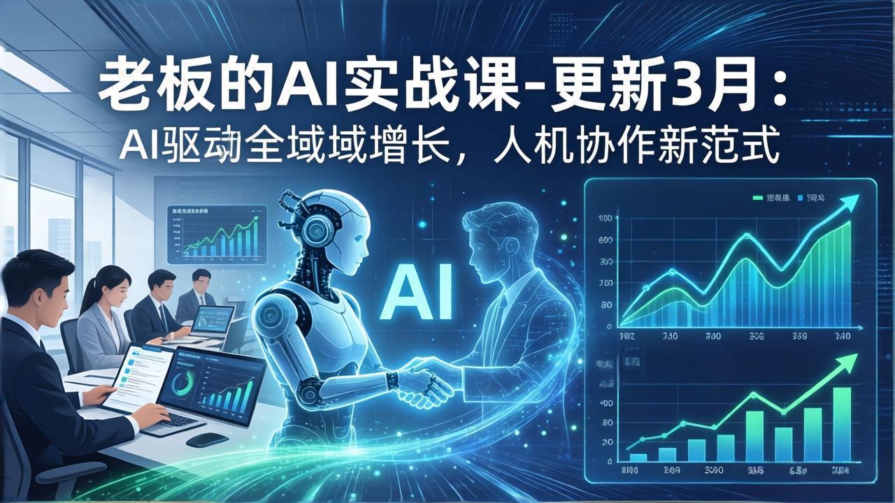 （17772期）老板的AI实战课-更新3月：AI驱动全域增长，人机协作新范式，用AI提高企业效率、利润与竞争力-翌晨科技网