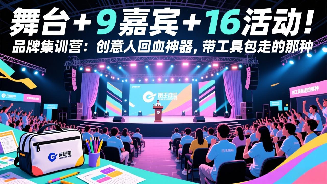（17413期）舞台 + 9 嘉宾 + 16 活动！品牌集训营：创意人回血神器，带工具包走的那种-翌晨科技网