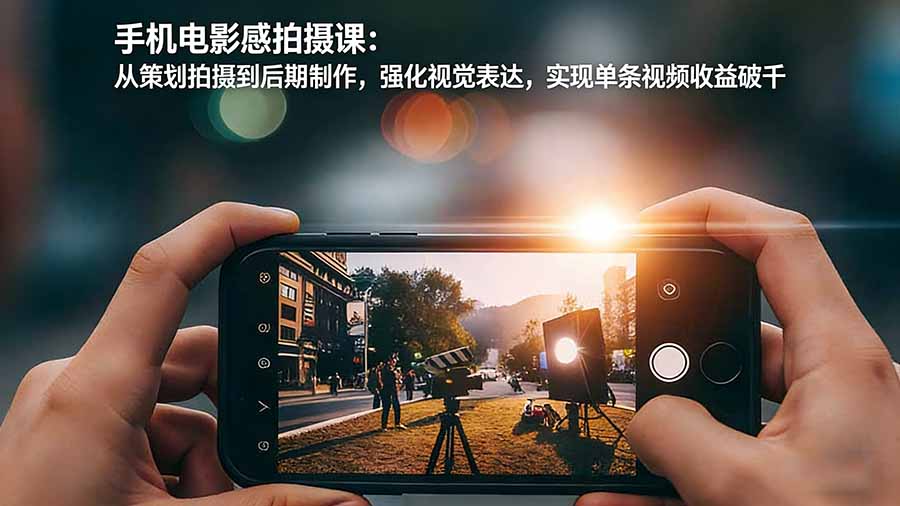 （17273期）手机电影感拍摄课：从策划拍摄到后期制作，强化视觉表达，实现单条视频收益破千-翌晨科技网