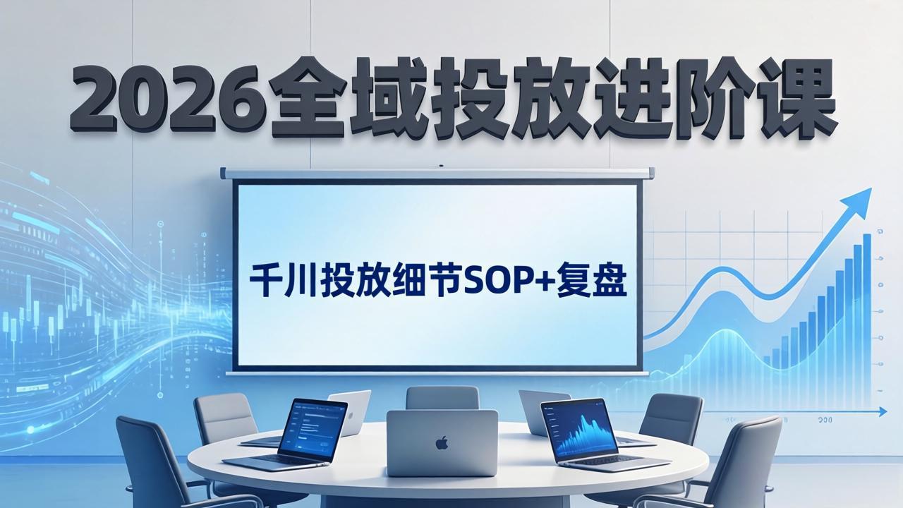（17798期）2026全域投放进阶课：杭州线下3天实战，千川投放细节SOP+复盘，撬动自然流量-翌晨科技网