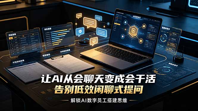 （19130期）让AI从会聊天变成会干活，告别低效闲聊式提问，解锁AI数字员工搭建思维-翌晨科技网