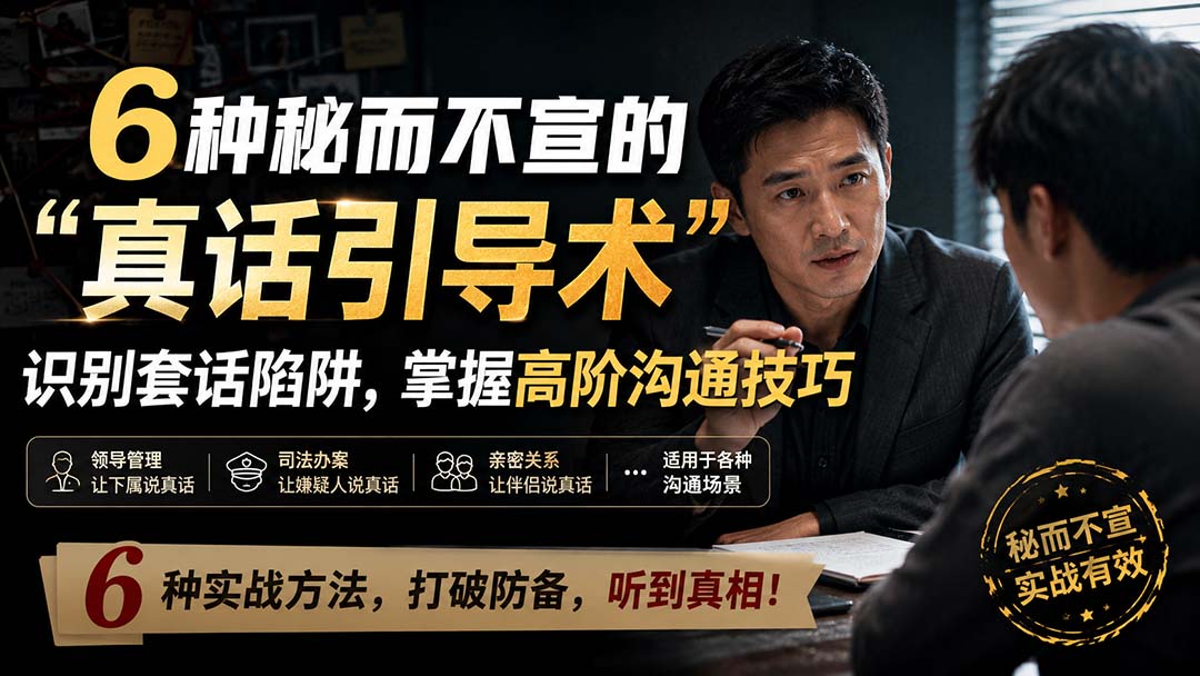 （20113期）付费文章：6种秘而不宣的“真话引导术”识别套话陷阱，掌握高阶沟通技巧-翌晨科技网