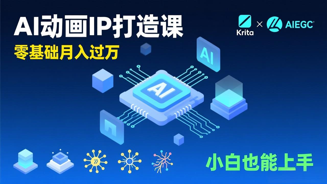 （17075期）AI动画新手变现课，Krita+AIGC、模型训练、商单资源，零基础月入过万，小白也能上手-翌晨科技网