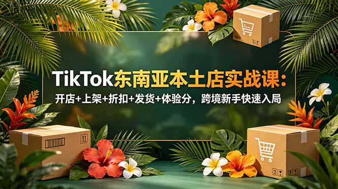 （18984期）TikTok东南亚本土店实战课：开店+上架+折扣+发货+体验分，跨境新手快速入局-翌晨科技网