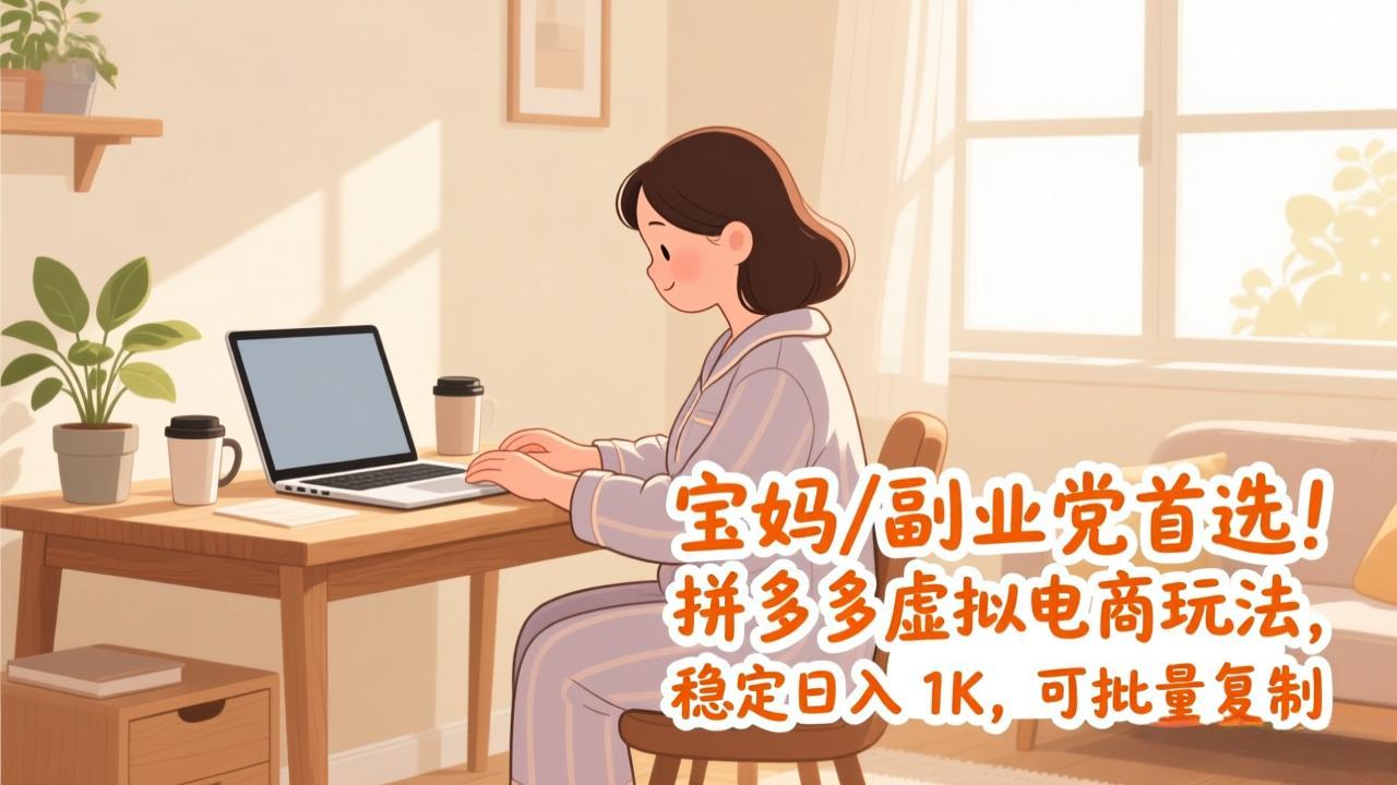 (17155期)宝妈 / 副业党首选!拼多多虚拟电商玩法,稳定日入 1K,可批量复制-翌晨科技网