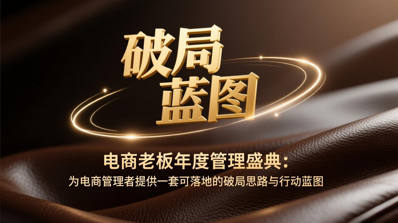 （17374期）电商老板年度管理盛典：为电商管理者提供一套可落地的破局思路与行动蓝图-翌晨科技网