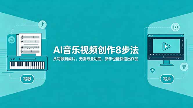 （18340期）AI音乐视频创作8步法：从写歌到成片，无需专业功底，新手也能快速出作品-翌晨科技网