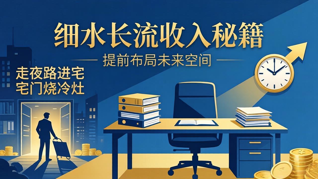 （17836期）某付费文章：细水长流收入秘籍：走夜路进宅门烧冷灶，提前布局未来空间-翌晨科技网