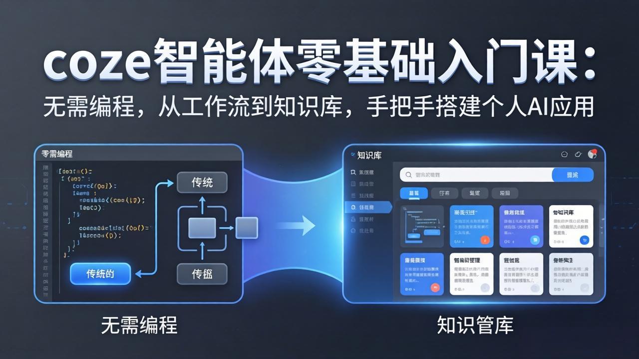 （17775期）coze智能体零基础入门课：无需编程，从工作流到知识库，手把手搭建个人AI应用-翌晨科技网