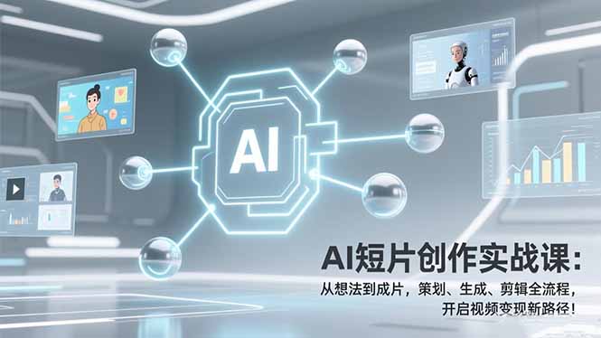 （17327期）AI短片创作实战课：从想法到成片，策划、生成、剪辑全流程，开启视频变现新路径！-翌晨科技网