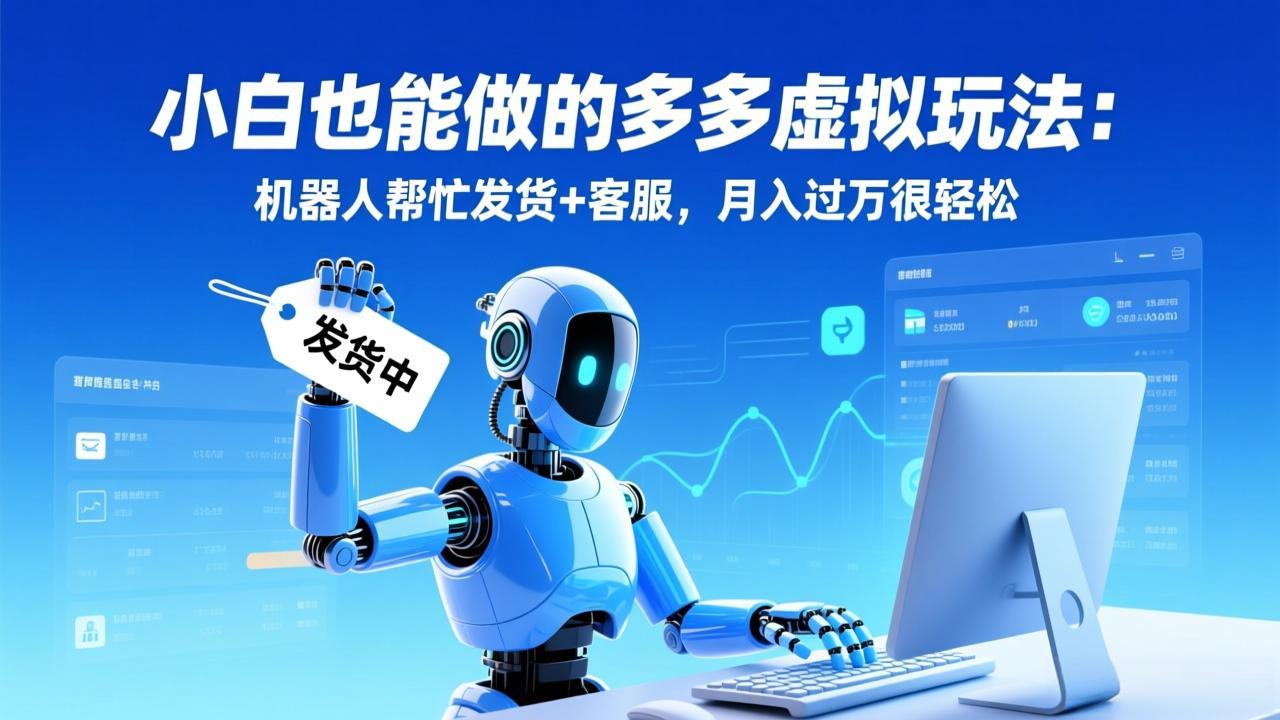 (17230期)小白也能做的多多虚拟玩法:机器人帮忙发货+客服,月入过万很轻松-翌晨科技网