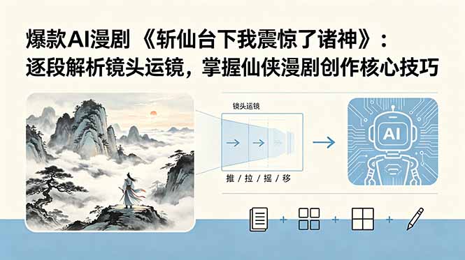（18620期）爆款AI漫剧《斩仙台下我震惊了诸神》：逐段解析镜头运镜，掌握仙侠漫剧创作核心技巧-翌晨科技网