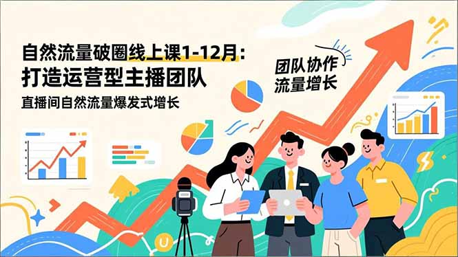 （17006期）自然流量破圈线上课25年1-12月-更新：打造运营型主播团队 直播间自然流量爆发式增长-翌晨科技网