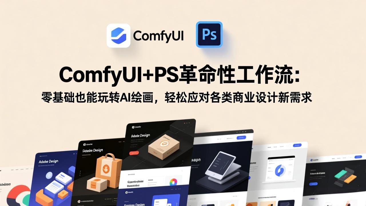 （17512期）ComfyUI+PS革命性工作流：零基础也能玩转AI绘画，轻松应对各类商业设计新需求-翌晨科技网