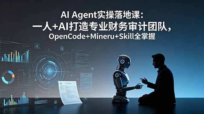 （19037期）AI Agent实操落地课：一人+AI打造专业财务审计团队，OpenCode+Mineru+Skill全掌握-翌晨科技网