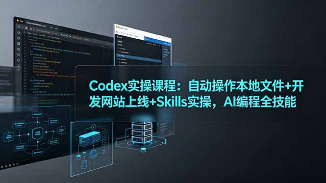 （19009期）Codex实操课程：自动操作本地文件+开发网站上线+Skills实操，AI编程全技能-翌晨科技网