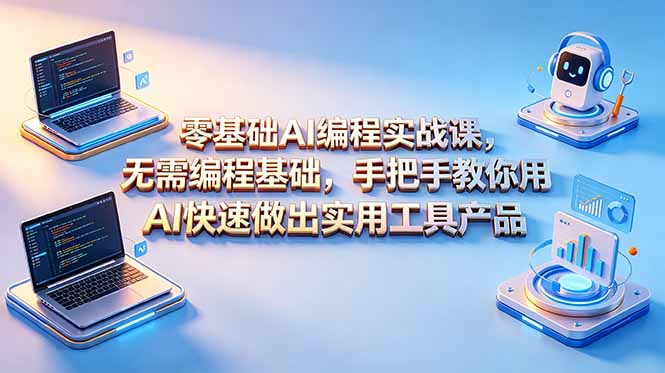 （18785期）零基础AI编程实战课-更新，无需编程基础，手把手教你用AI快速做出实用工具产品-翌晨科技网