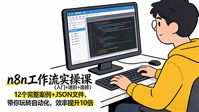 （17615期）n8n工作流实操课（入门+进阶+选修）12个完整案例+JSON文件，带你玩转自动化，效率提升10倍-翌晨科技网