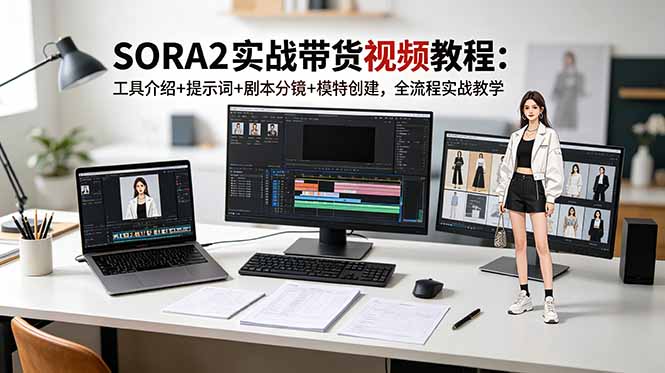 （18718期）SORA2实战带货视频教程：工具介绍+提示词+剧本分镜+模特创建，全流程实战教学-翌晨科技网