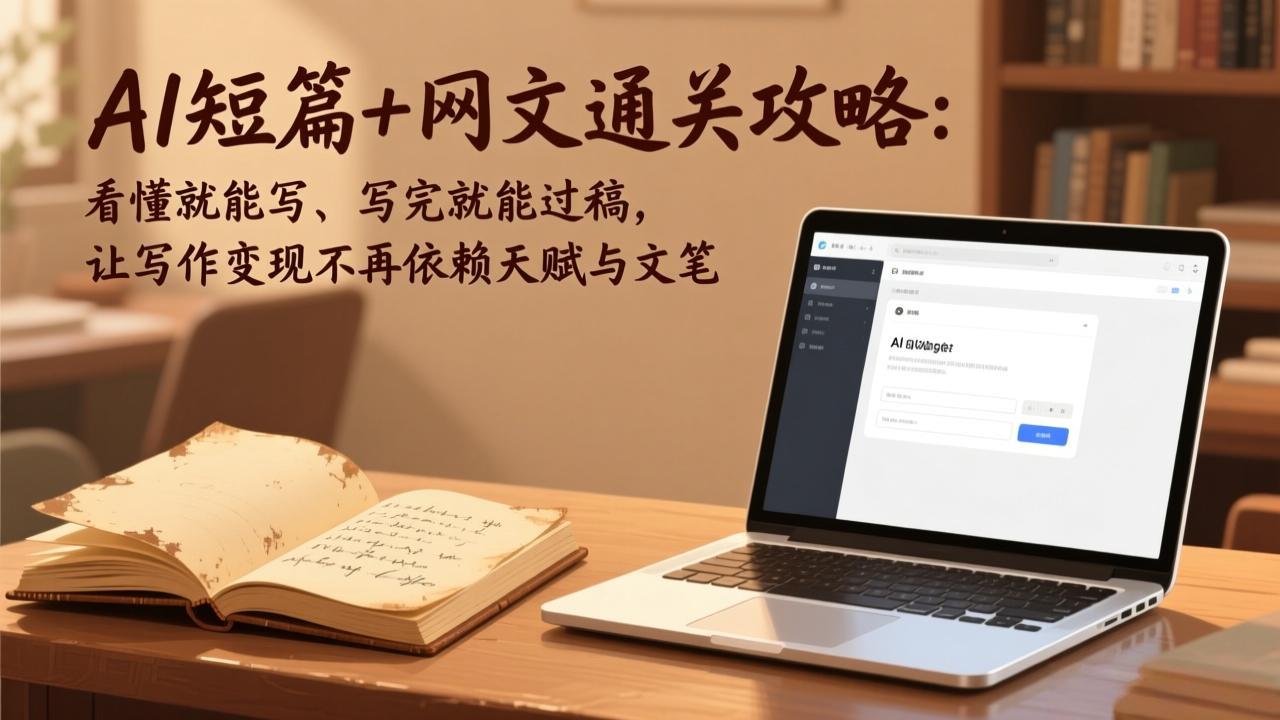 （17515期）AI短篇+网文通关攻略：看懂就能写、写完就能过稿，让写作变现不再依赖天赋与文笔-翌晨科技网