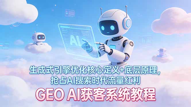 （17604期）GEO AI获客系统教程：生成式引擎优化核心定义+底层原理，抢占AI搜索时代流量红利-翌晨科技网