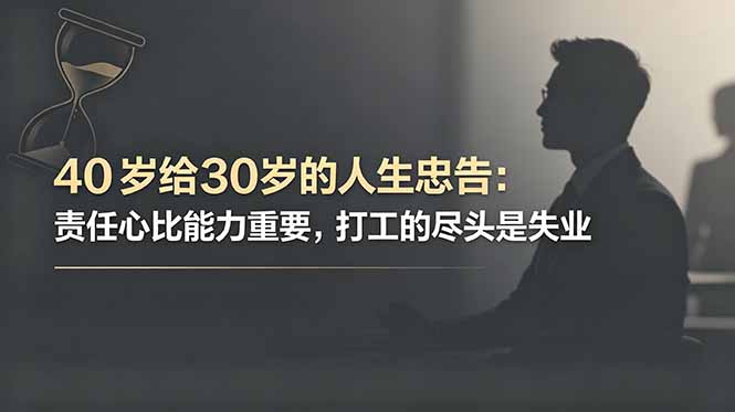 (18769期)付费文章:40岁给30岁的人生忠告:责任心比能力重要,打工的尽头是失业-翌晨科技网