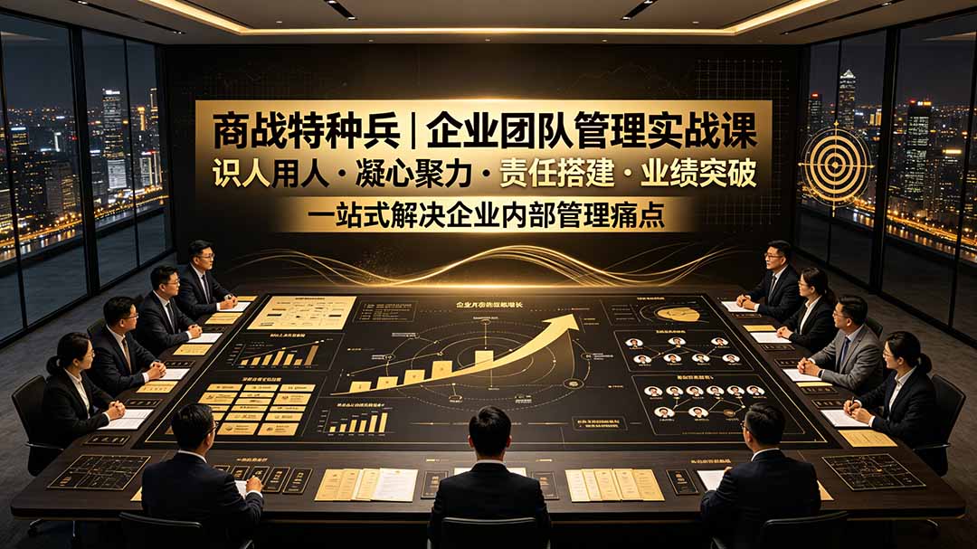 （19534期）商战特种兵｜企业团队管理实战课：识人用人｜凝心聚力｜责任搭建｜业绩突破，一站式解决企业内部管理痛点-翌晨科技网