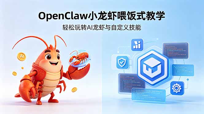 （18566期）不用懂技术！OpenClaw小龙虾喂饭式教学，轻松玩转AI龙虾与自定义技能 (5月22更新)-翌晨科技网
