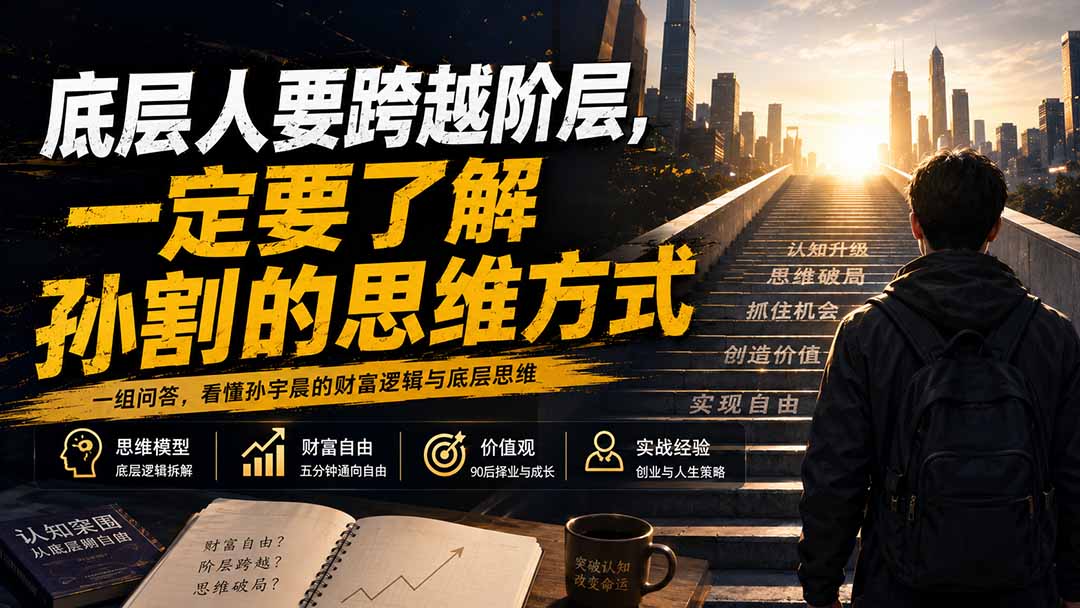 （20040期）付费文章：底层人要跨越阶层，一定要了解孙割的思维方式-翌晨科技网