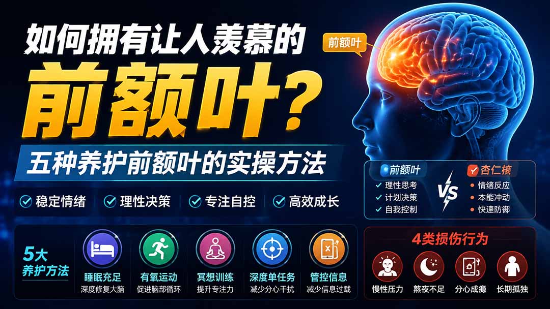 （19805期）付费文章：如何拥有让人羡慕的前额叶？五种养护前额叶的实操方法-翌晨科技网