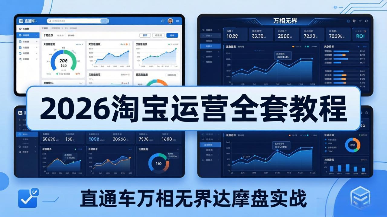 （19288期）2026淘宝运营全套教程(更新7月)，直通车万相无界达摩盘实战，从基础到进阶提升流量转化-翌晨科技网