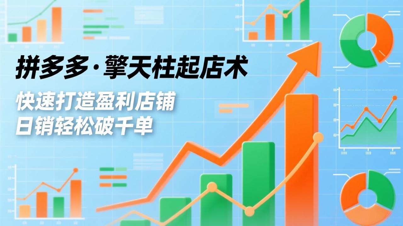 （17149期）拼多多·擎天柱起店术，爆流布局、利润起飞、不断流，快速打造盈利店铺，日销轻松破千单-翌晨科技网