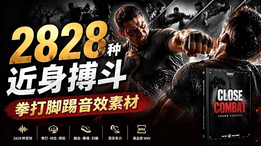 （19072期）宝藏级别音效！2828种近身搏斗拳打脚踢音效素材，全部中文分类，免解压使用  Close Combat-翌晨科技网
