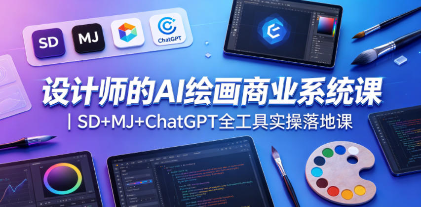 设计师的AI绘画商业系统课｜SD+MJ+ChatGPT全工具实操落地课-翌晨科技网