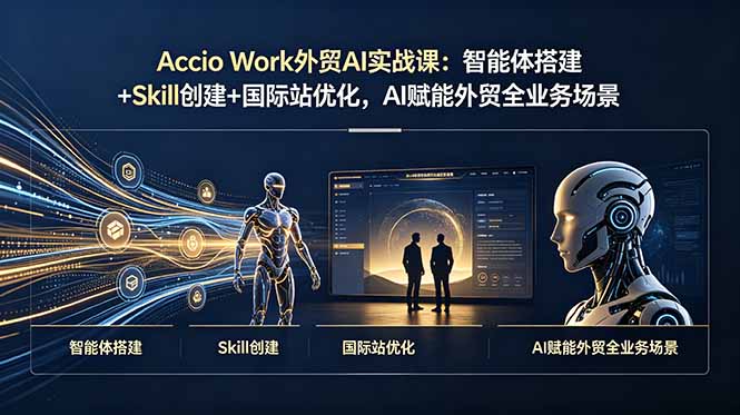 （19086期）Accio Work外贸AI实战课：智能体搭建+Skill创建+国际站优化，AI赋能外贸全业务场景-翌晨科技网