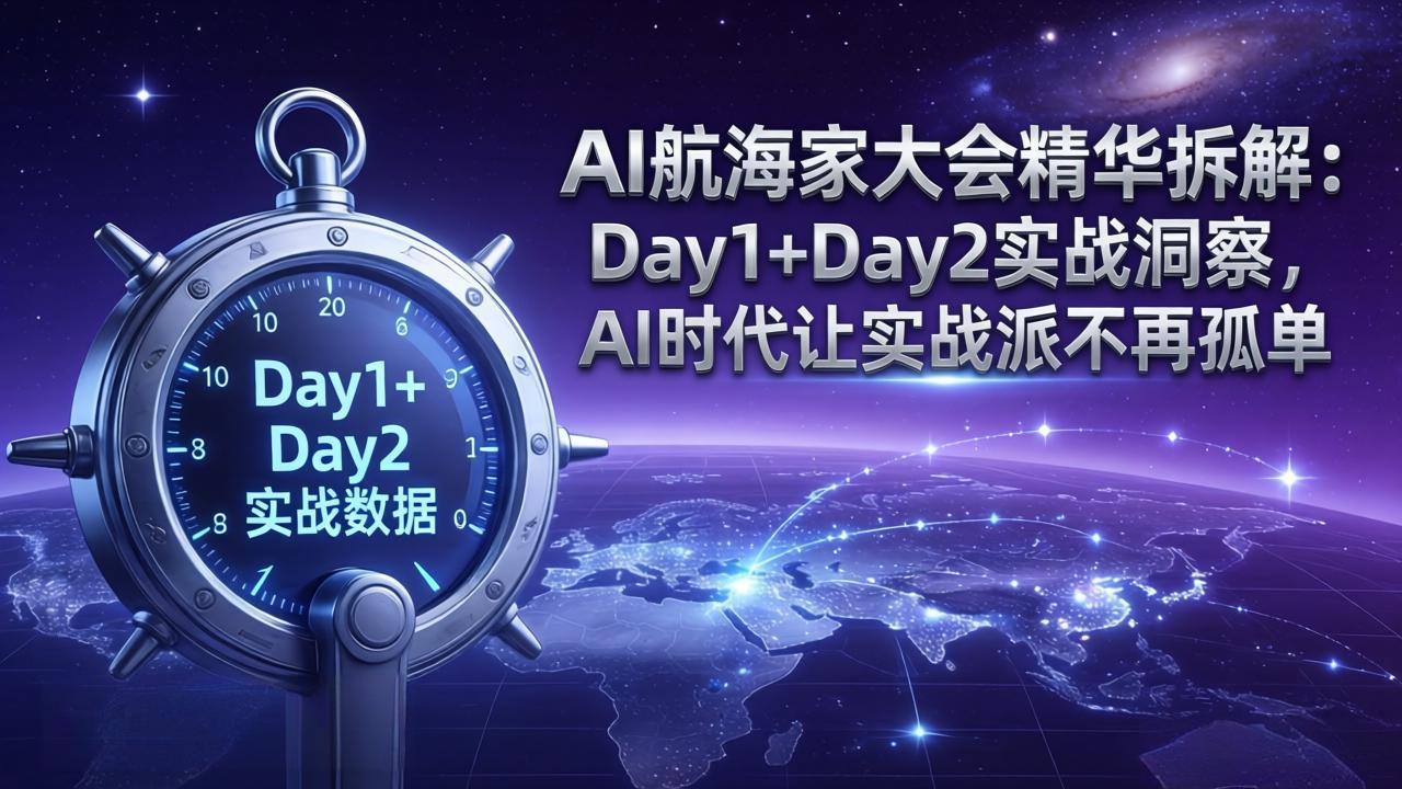 （17867期）AI航海家大会精华拆解：Day1+Day2实战洞察，AI时代让实战派不再孤单-翌晨科技网