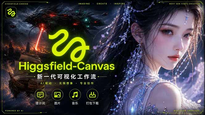 （18502期）Higgsfield Canvas AI视频制作详解，节点式工作流搭建，重构新式视频创作完整教程-翌晨科技网