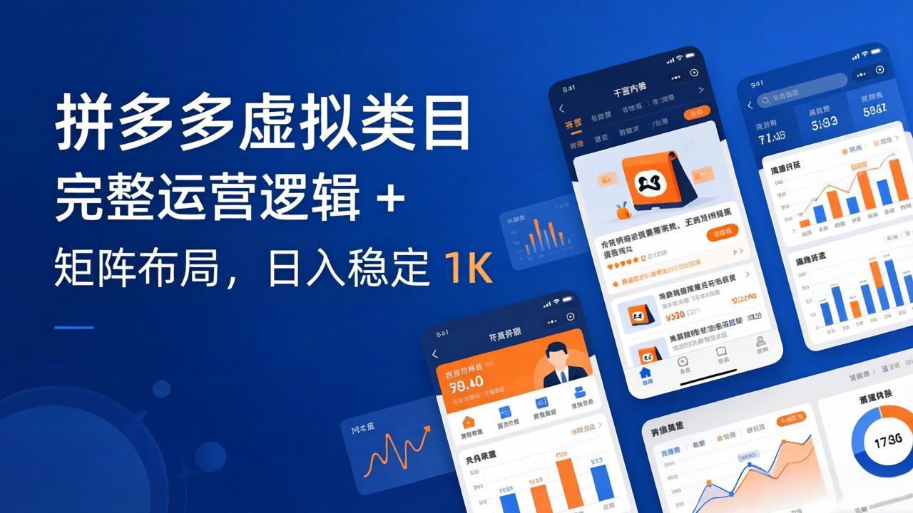 （17777期）拼多多虚拟类目干货：完整运营逻辑 + 矩阵布局，日入稳定 1K-翌晨科技网