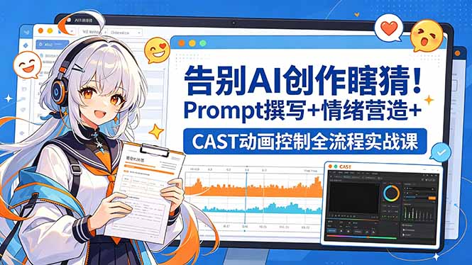 （18473期）告别AI创作瞎猜！Prompt撰写+情绪营造+CAST动画控制全流程实战课-翌晨科技网